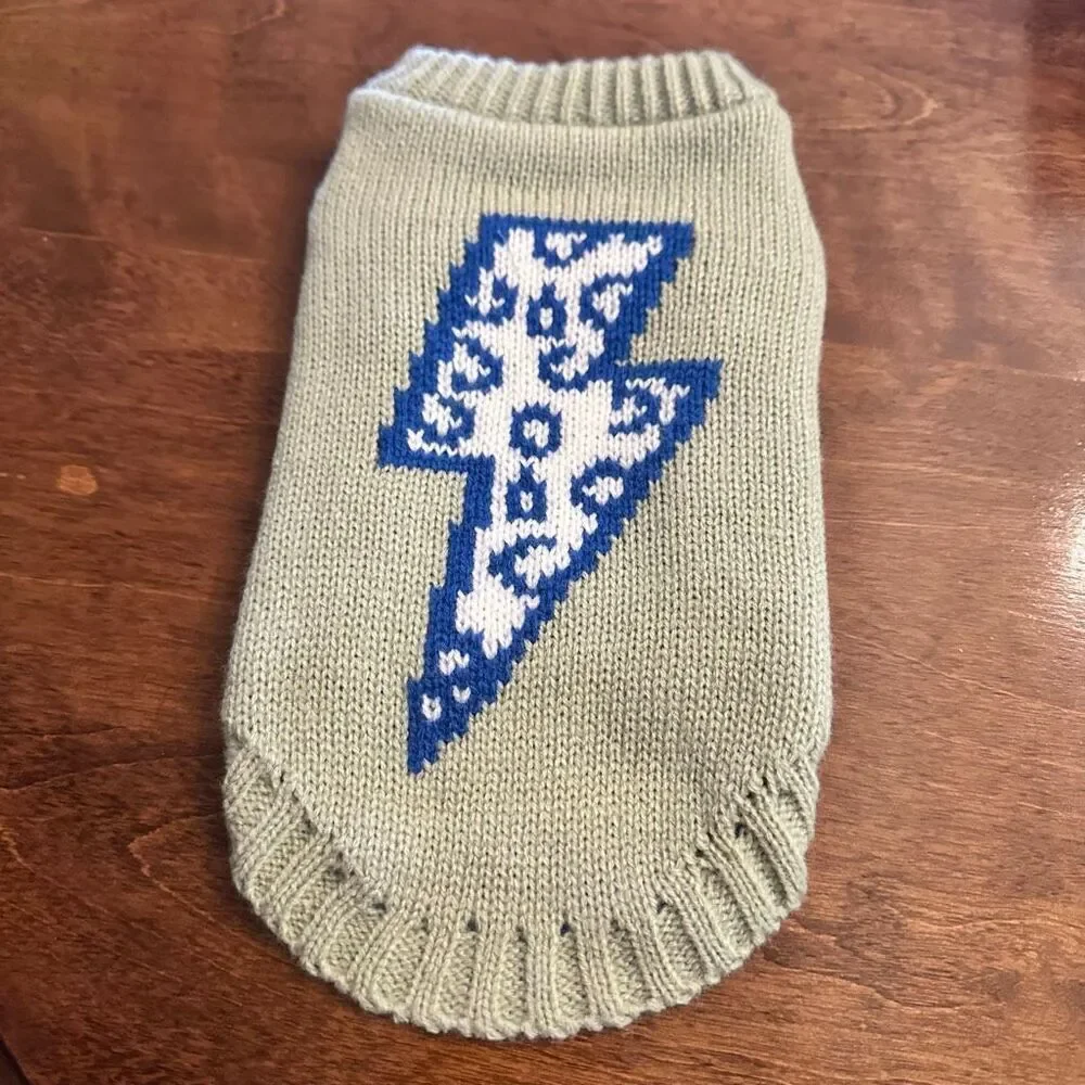 New! Top Paw Lightening Bolt Dog Sweater Sz XXS